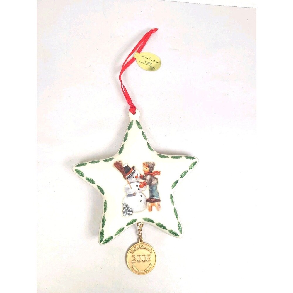 MJ Hummel 2005 First Annual “Making New Friends” Star Shaped Christmas Ornament